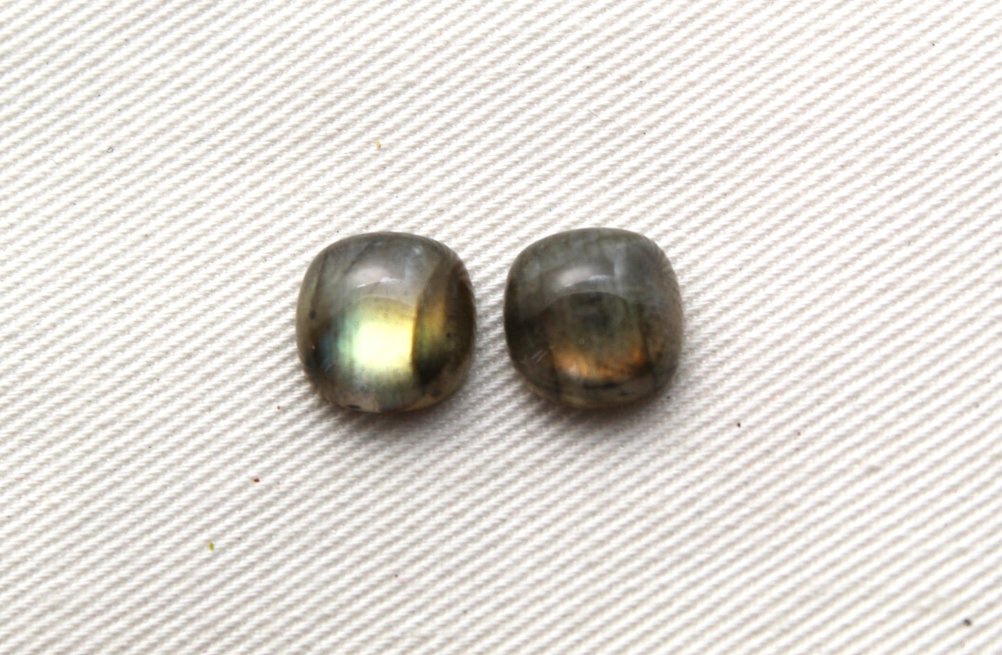 Square Cushion Labradorite Pair Cabochon 10MM
