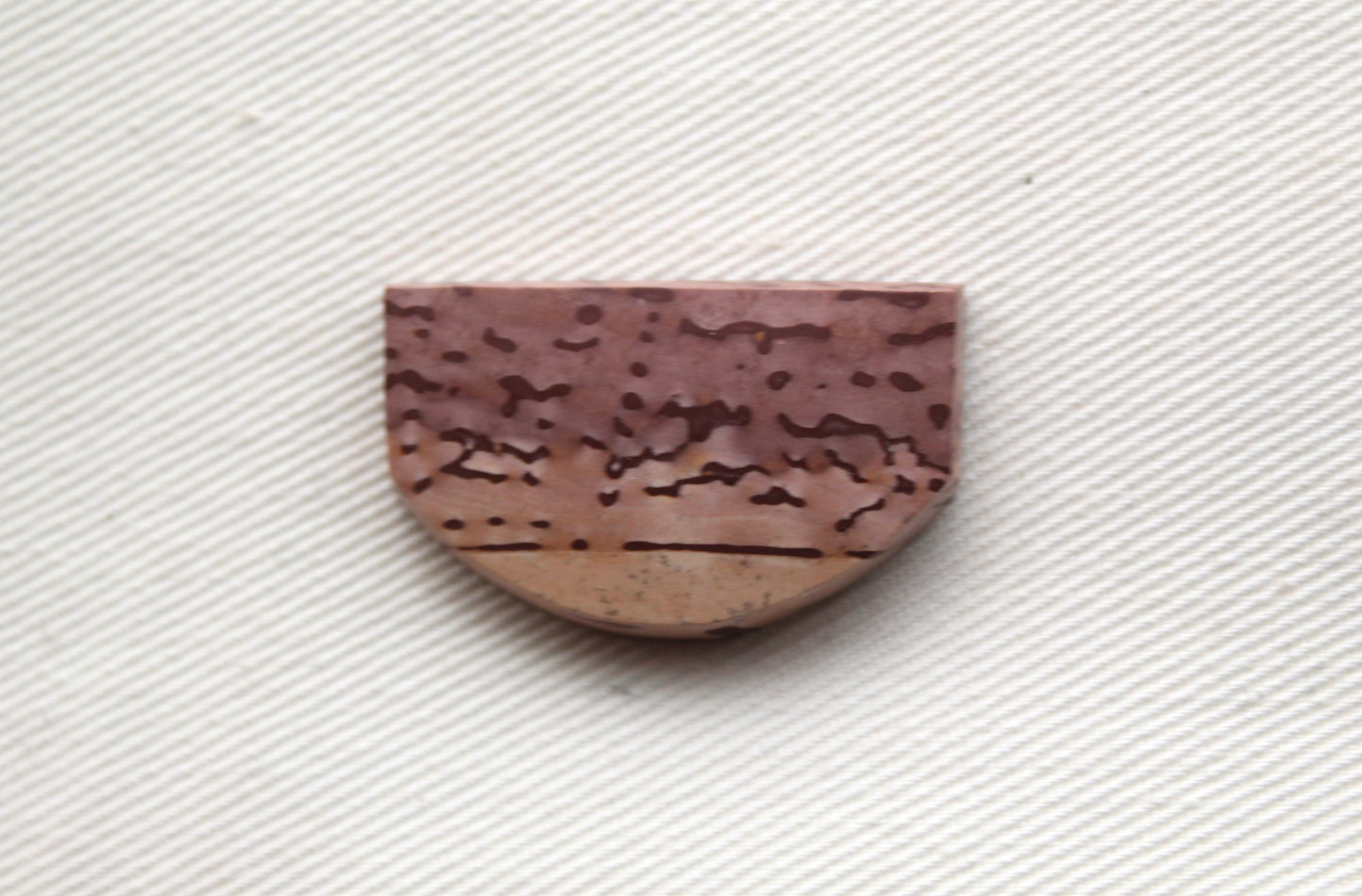 Australian Print Stone Cabochon Freeform beige red