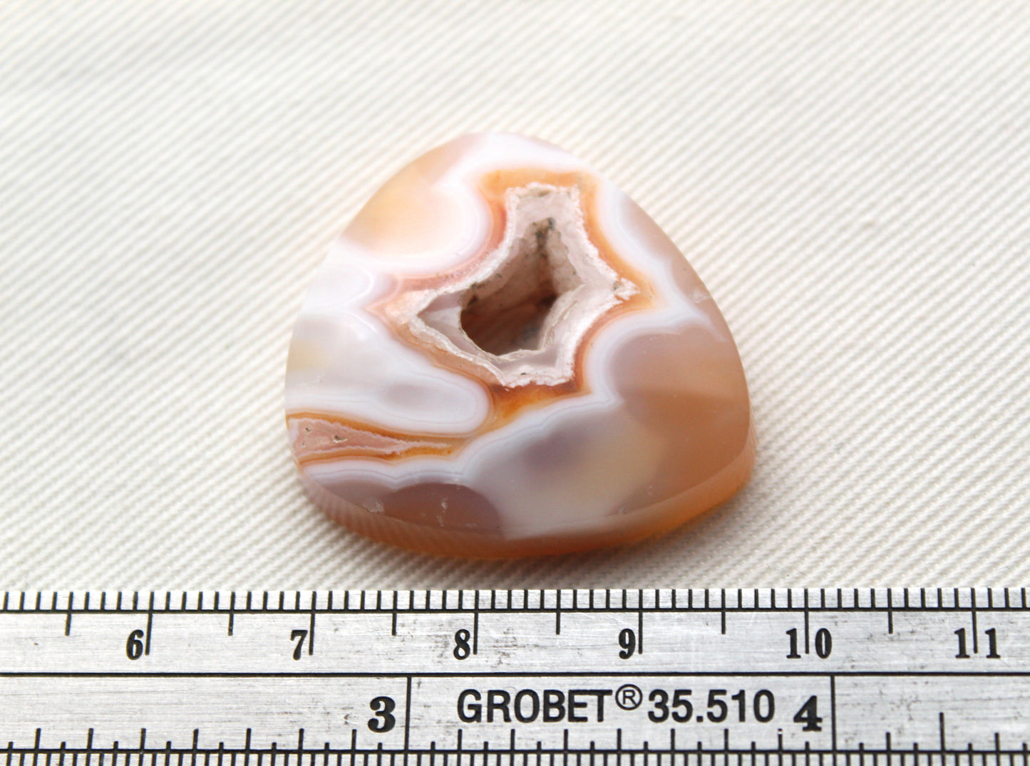 Indonesian Agate Cabochon Gemstone with druzy