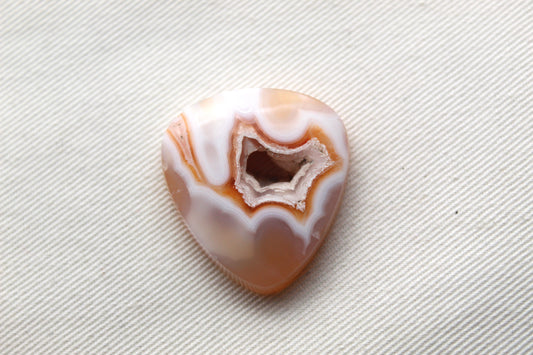 Indonesian Agate Cabochon Gemstone with druzy