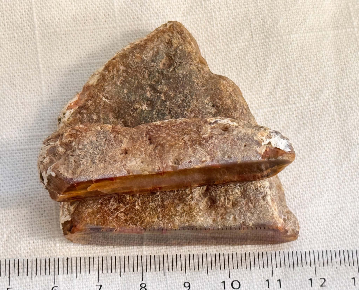 Indonesian banded Agate nodule polished