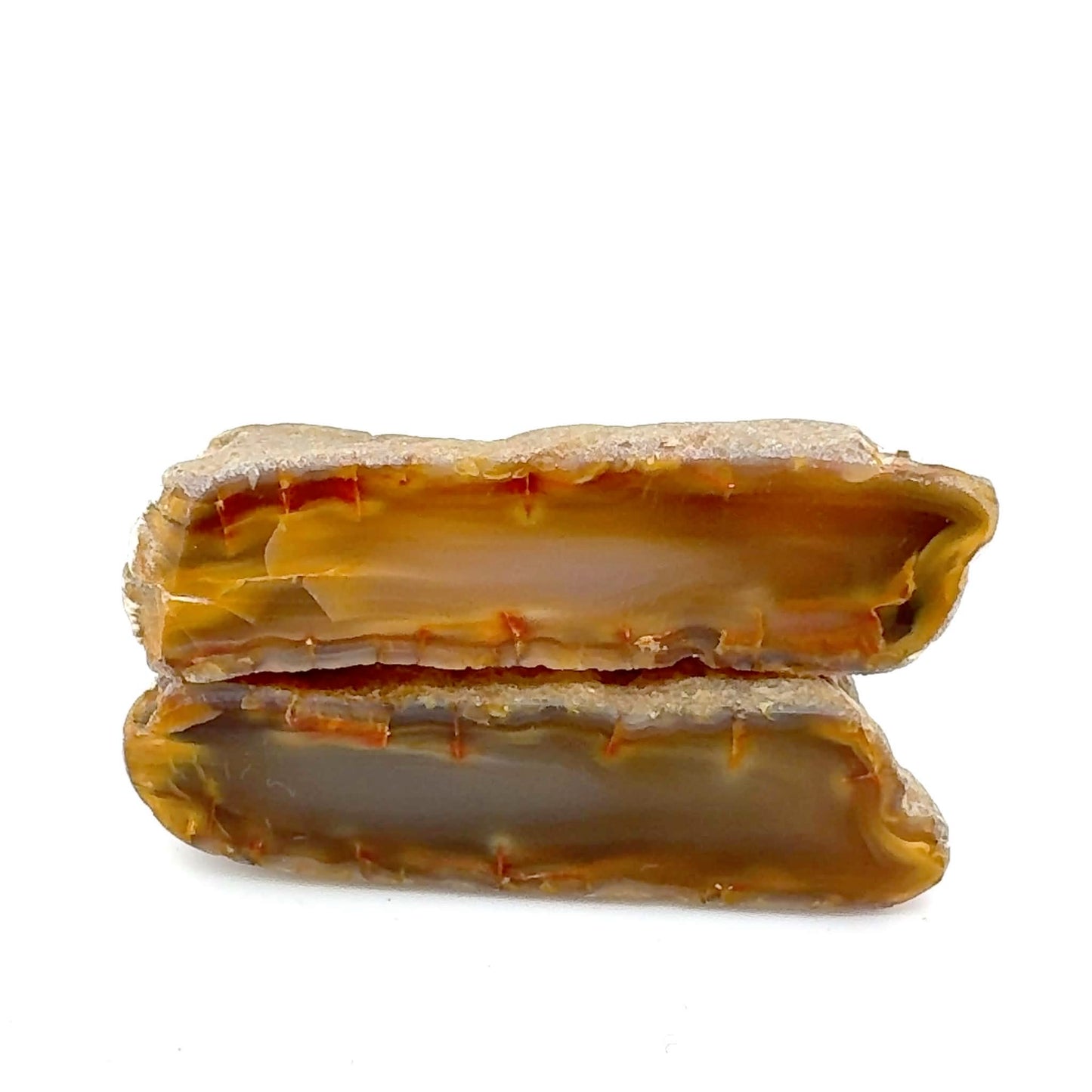 Indonesian banded Agate nodule polished