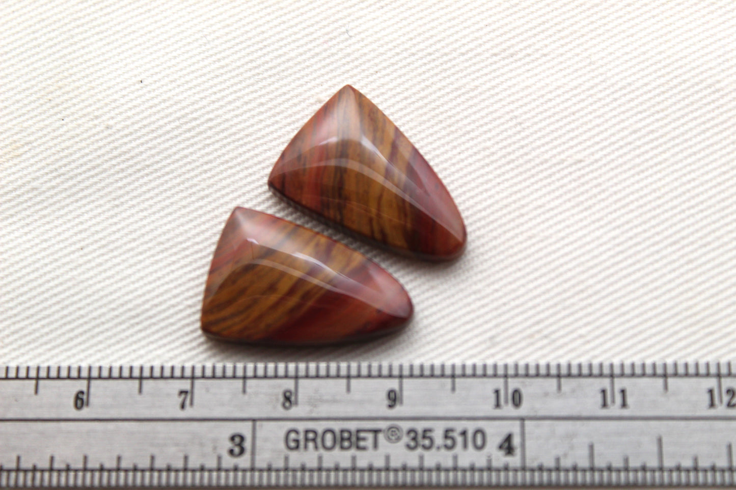 Small Petrified Wood Cabochon Pair natural gemstones