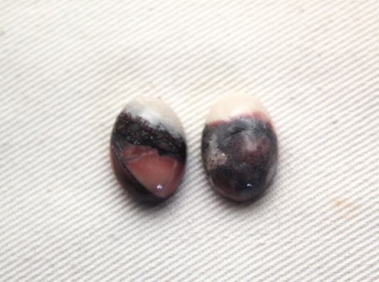 <tc>Cabochon de Jaspe Porcelaine pierre naturelle rose grise</tc>