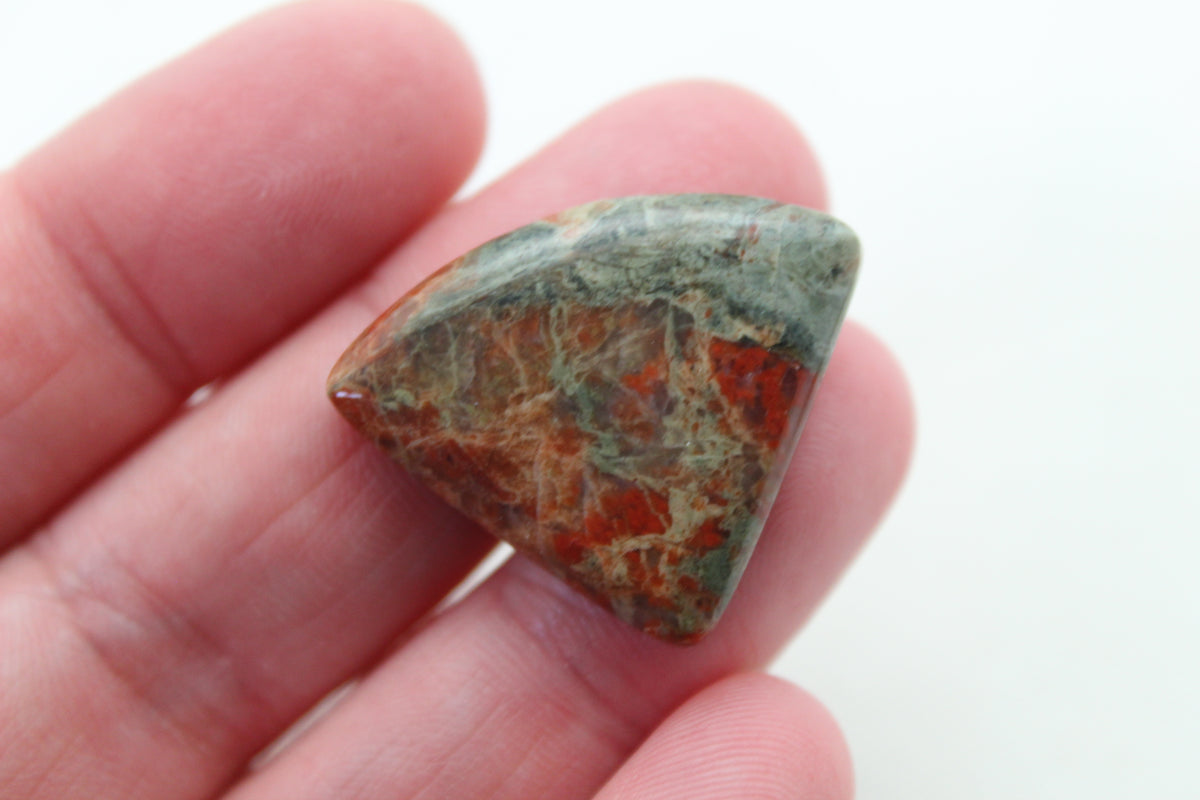 Lake Superior Red and Green Jasper Cabochon Gemstone