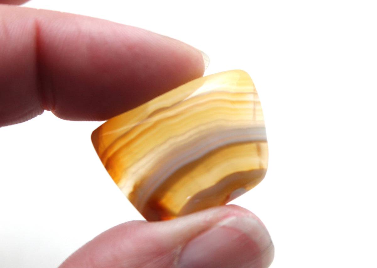 Sumatra Agate Cabochon Gemstone Yellow freeform