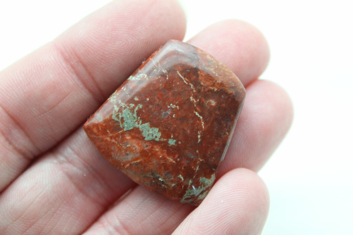 Lake Superior Red and Green Jasper Cabochon Gemstone
