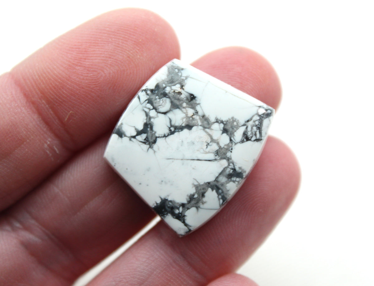 Maligano Jasper Cabochon Gemstone White grey