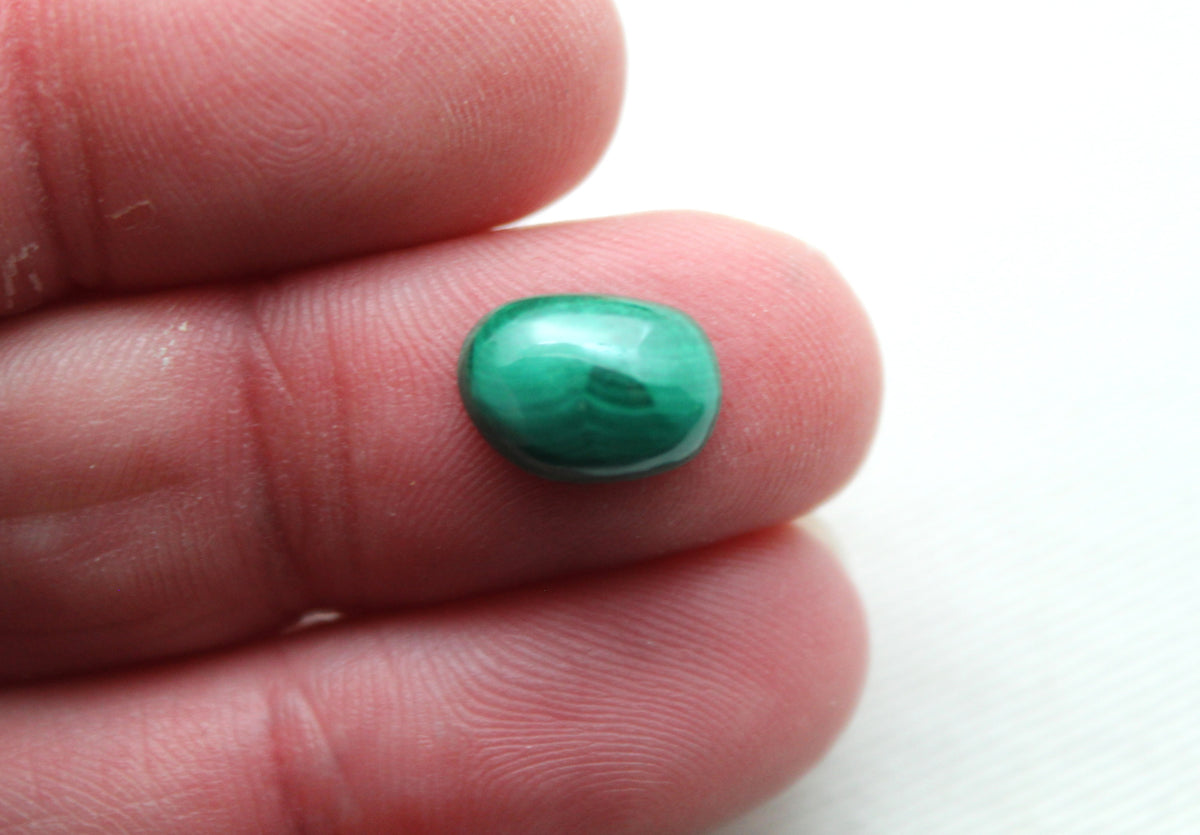 Three small freeform Malachite Cabochons Green Gemstones