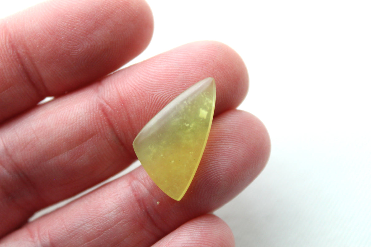 Small Vesuvianite Cabochon Pair Gemstone light green