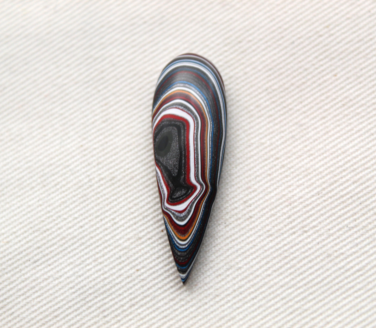 Small Fordite Cabochon teardrop multicolors