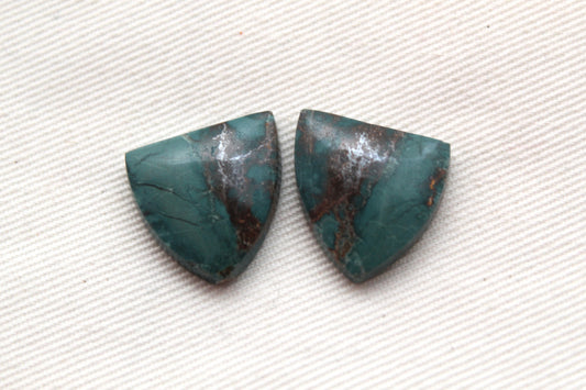 Small Neela Terra Jasper Cabochon Pair Gemstone Green