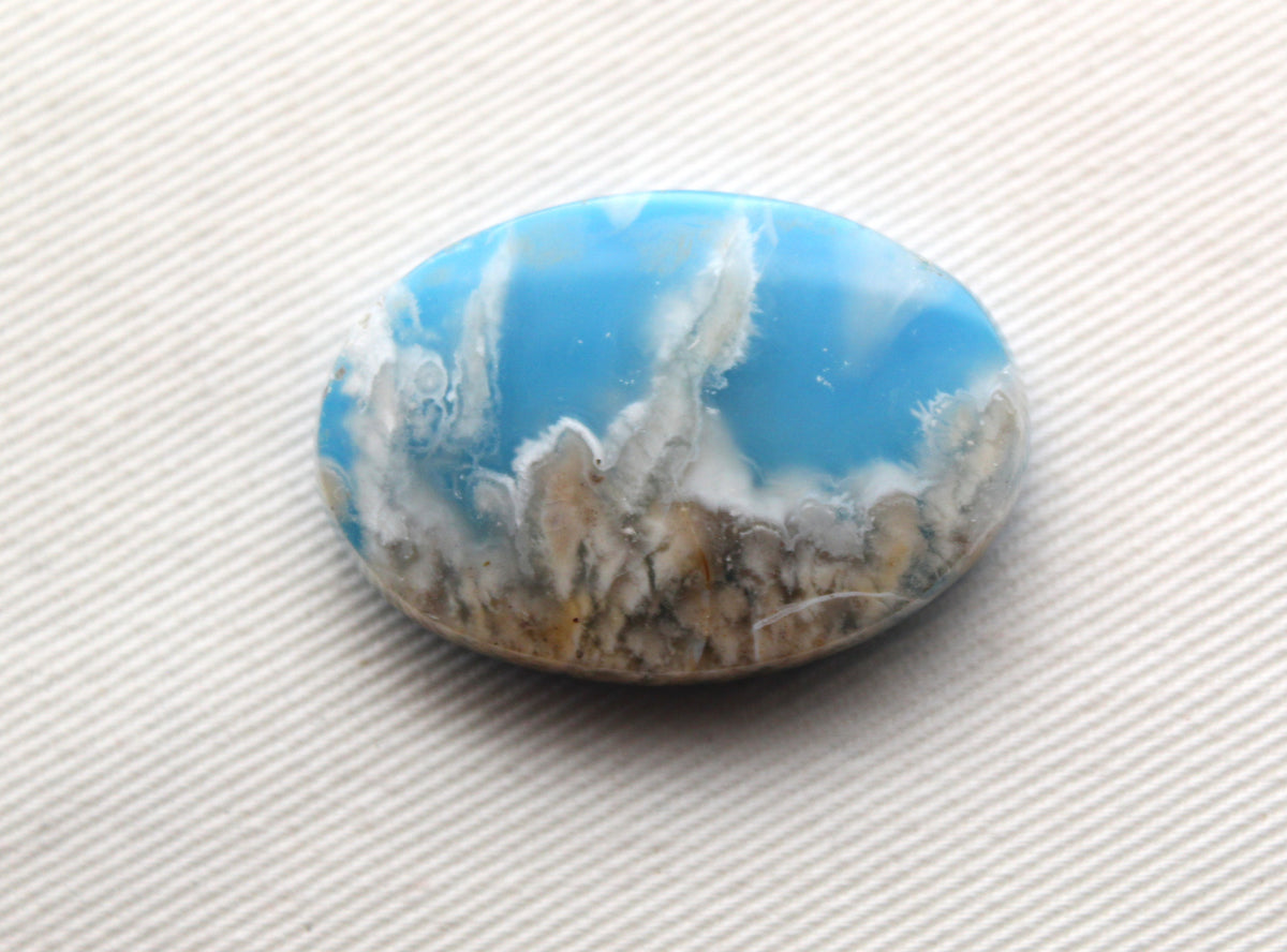 Indonesian Agate Plume DOUBLET Cabochon Gemstone