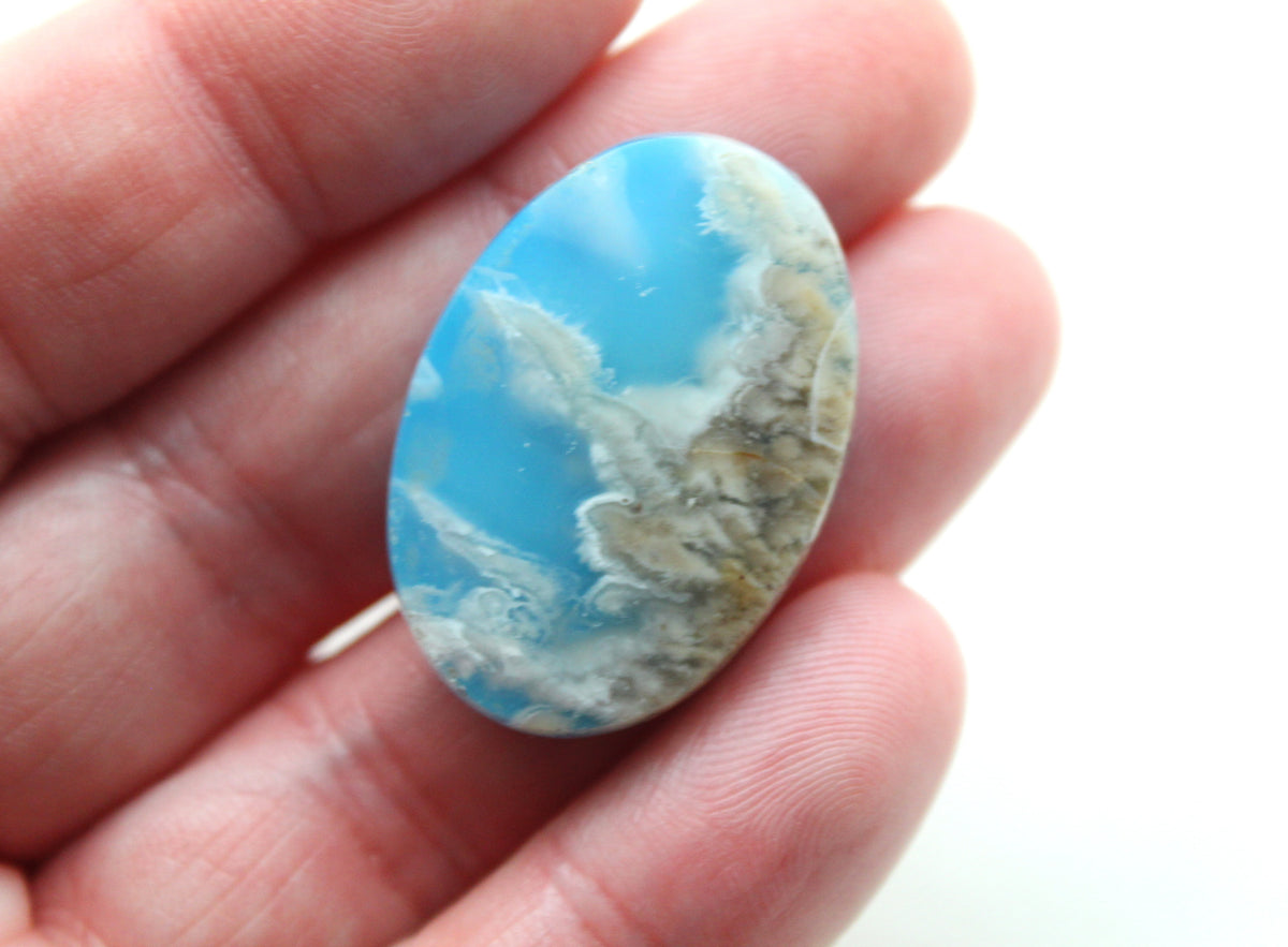Indonesian Agate Plume DOUBLET Cabochon Gemstone