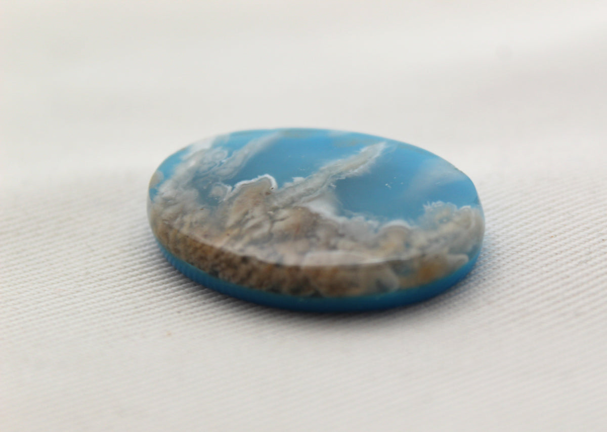 Indonesian Agate Plume DOUBLET Cabochon Gemstone