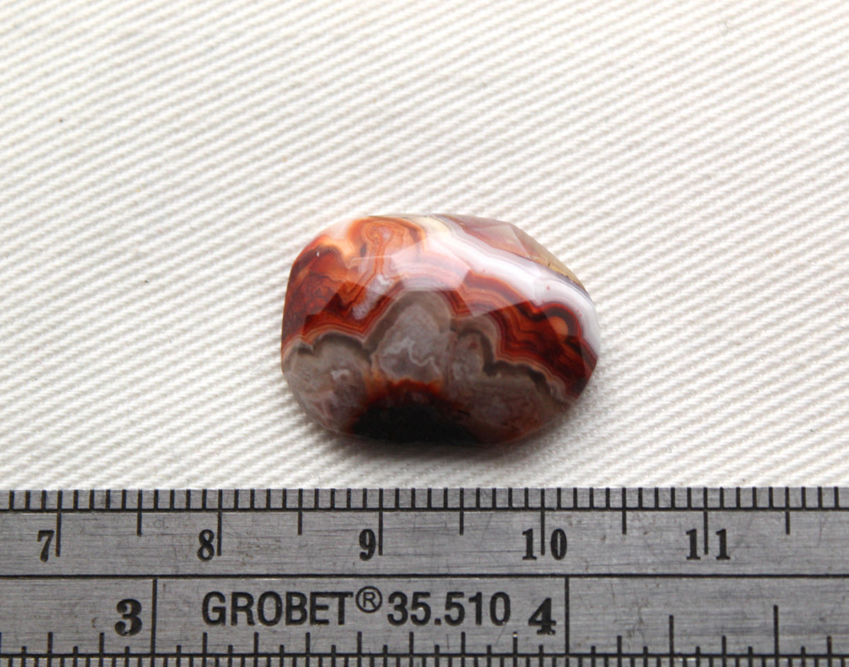 Rose cut Crazy Lace Agate Freeform Gemstone Cabochon