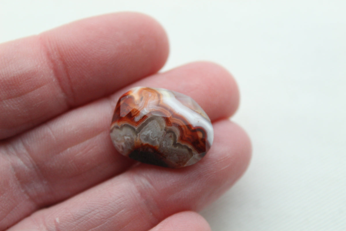 Rose cut Crazy Lace Agate Freeform Gemstone Cabochon