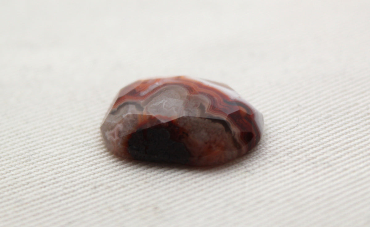 Rose cut Crazy Lace Agate Freeform Gemstone Cabochon