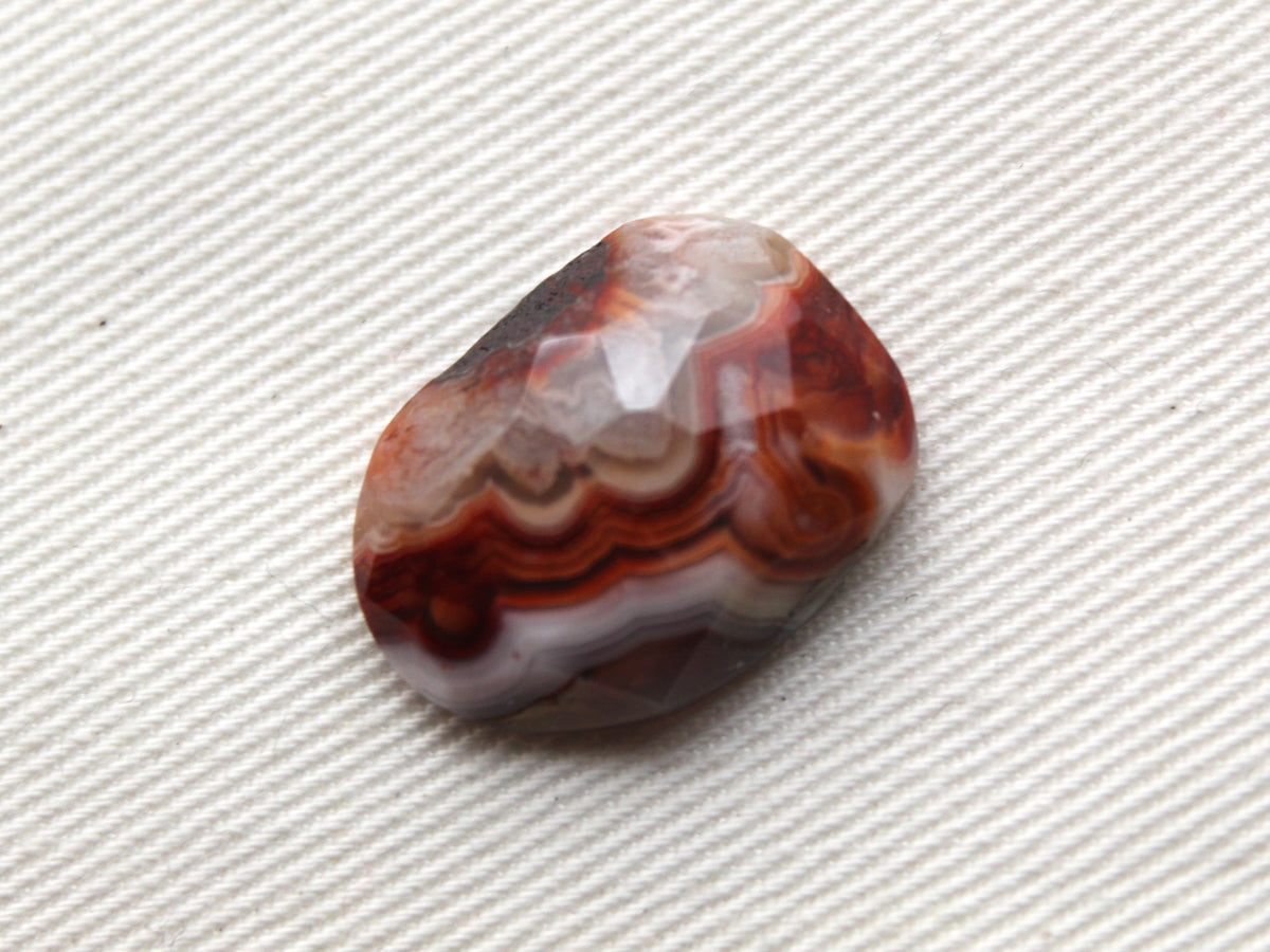 Rose cut Crazy Lace Agate Freeform Gemstone Cabochon