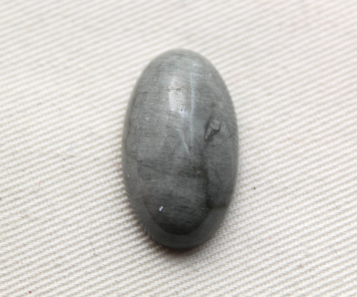 One Toad eye cabochon Gemstone gray Oval 14X25MM