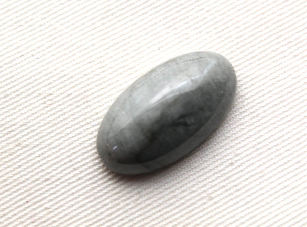 One Toad eye cabochon Gemstone gray Oval 14X25MM