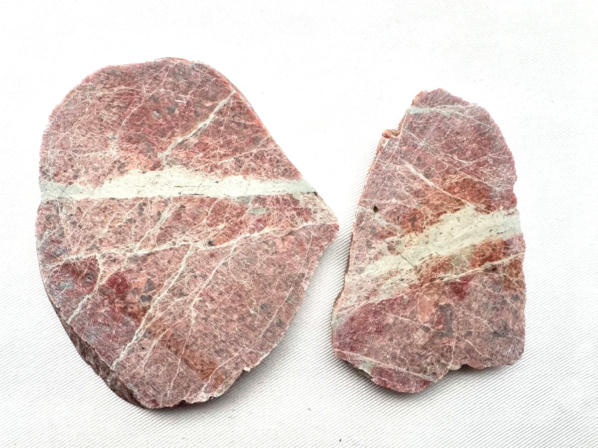 Lot of two small Lake Superior Unakite Natural Stone Slabs