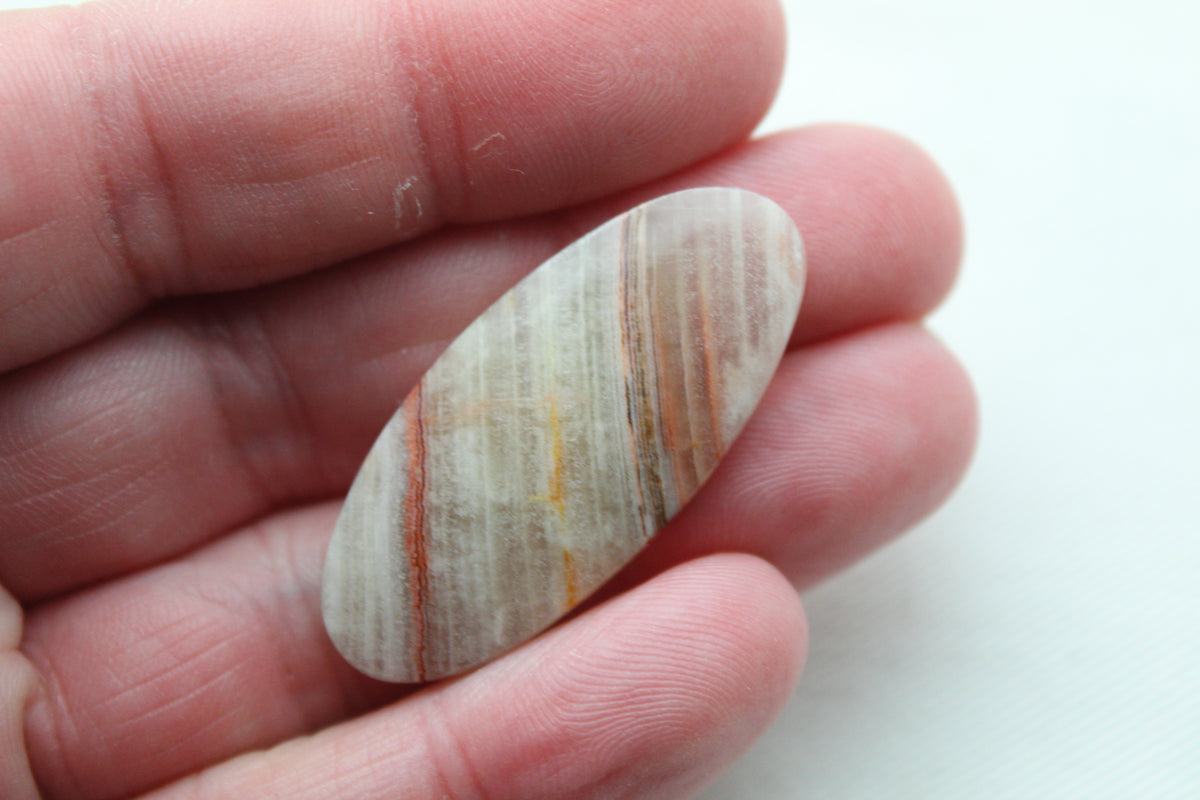 One Green onyx Cabochon Gemstone natural Oval