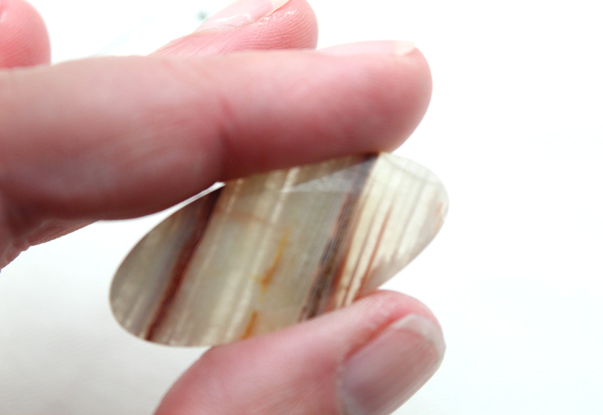 One Green onyx Cabochon Gemstone natural Oval