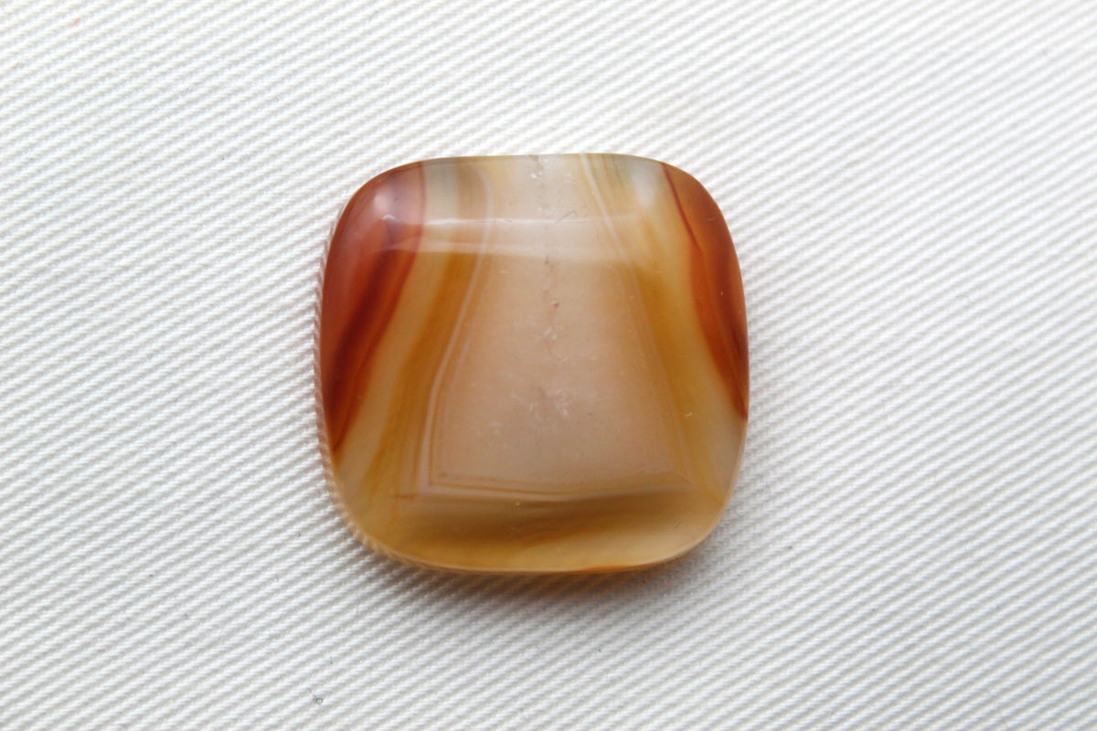 Sumatra Agate Cabochon Gemstone Yellow cushion