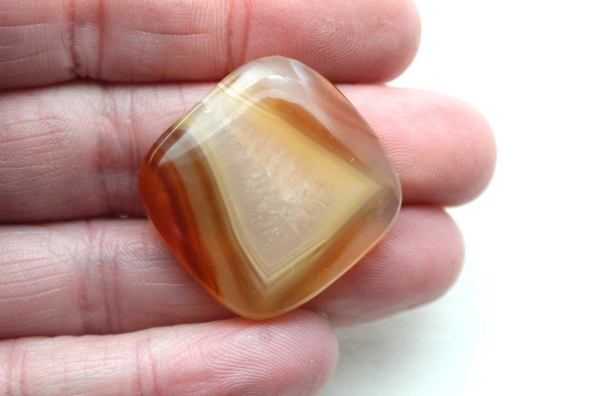 Sumatra Agate Cabochon Gemstone Yellow cushion