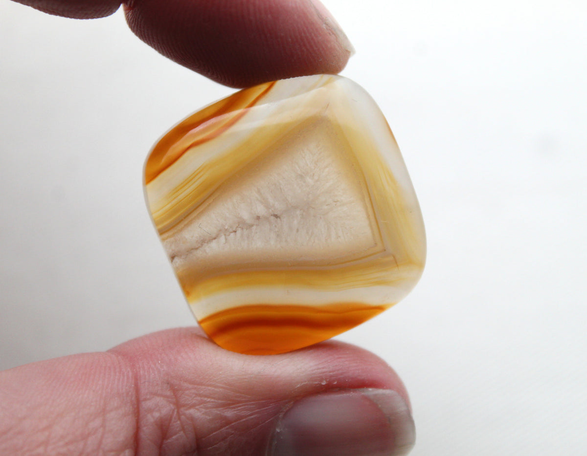 Sumatra Agate Cabochon Gemstone Yellow cushion
