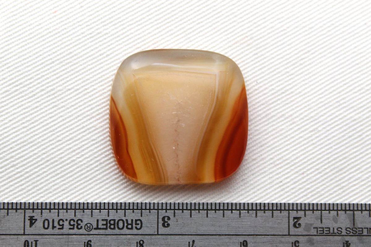 Sumatra Agate Cabochon Gemstone Yellow cushion