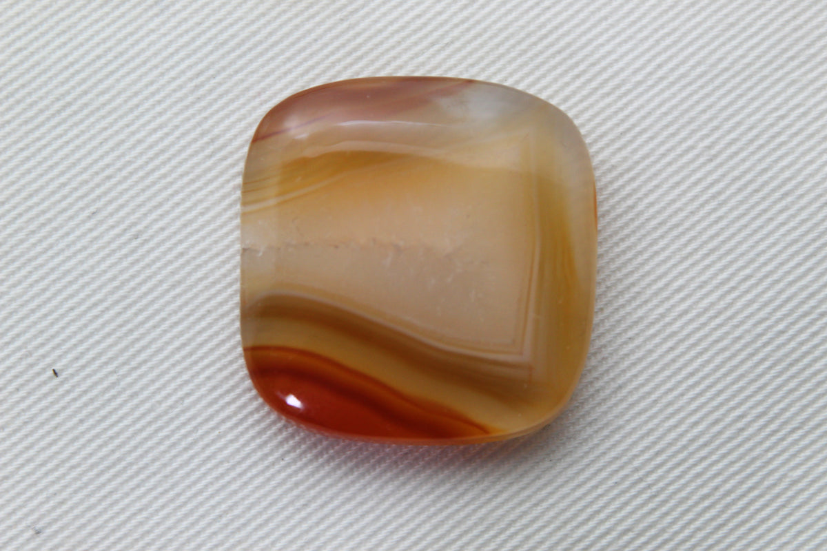 Sumatra Agate Cabochon Gemstone Yellow cushion