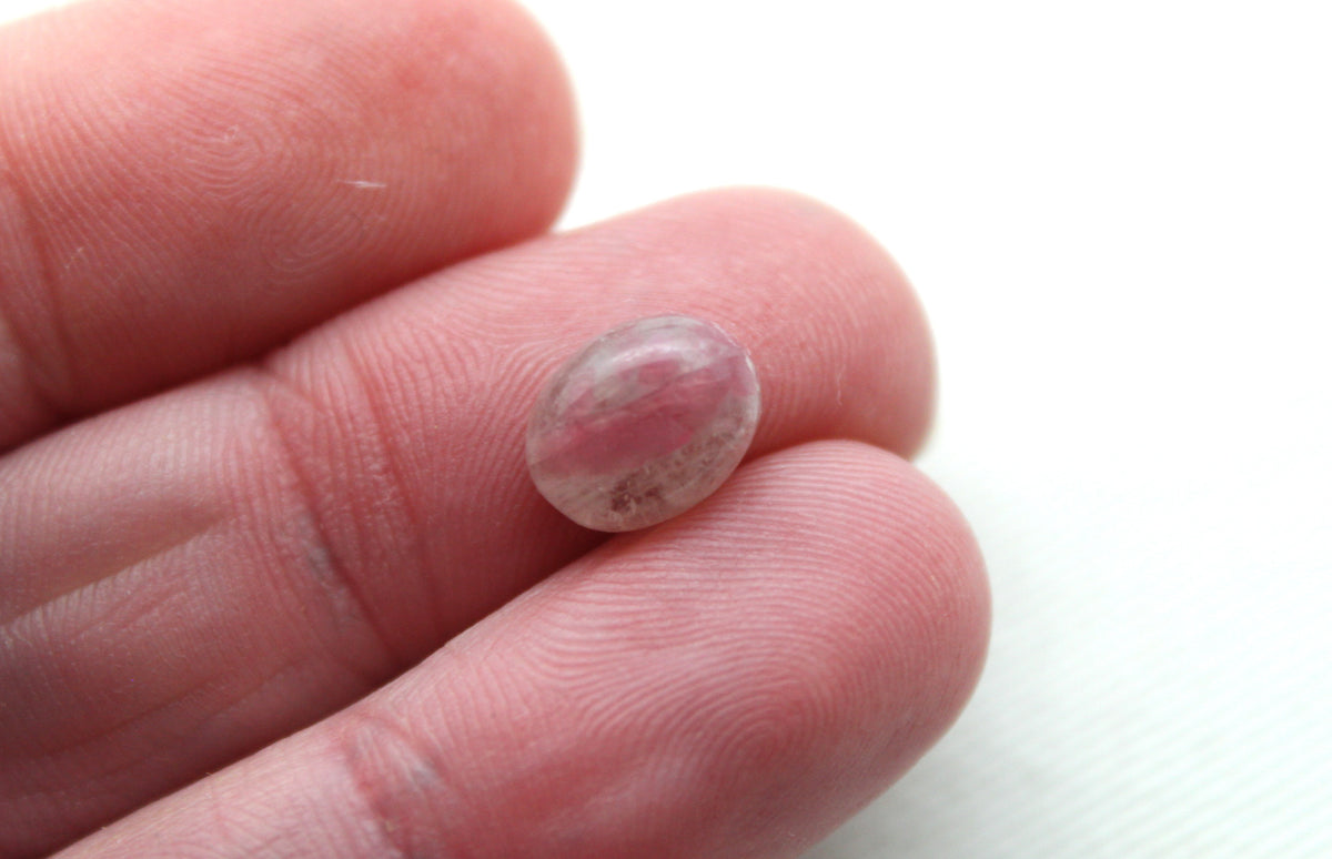 TWO Pink Tourmalines oval 7x9MM Cabochons.