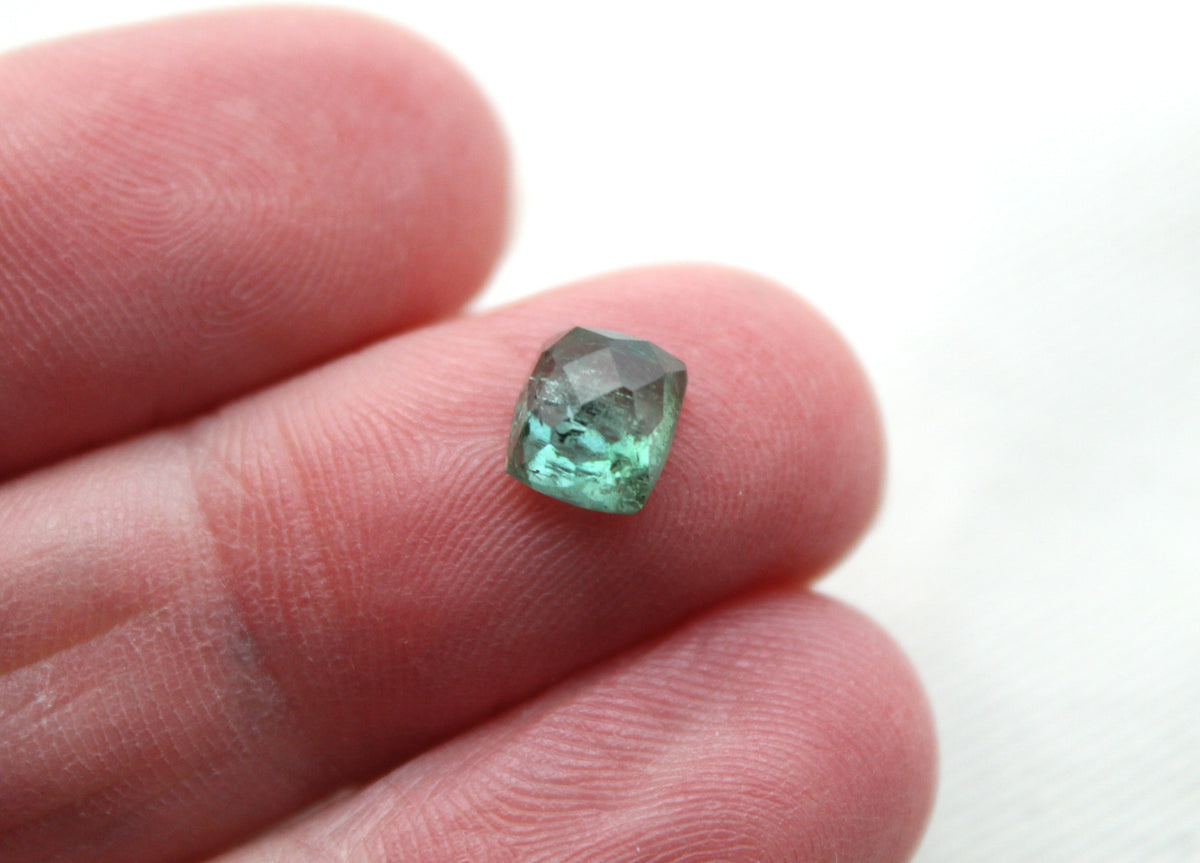 Green Rosecut Tourmaline cabochon Gemstone natural