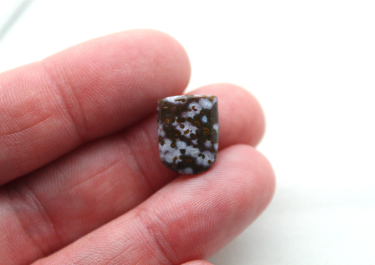 Small Arda Jasper Cabochon freeform cushion high dome