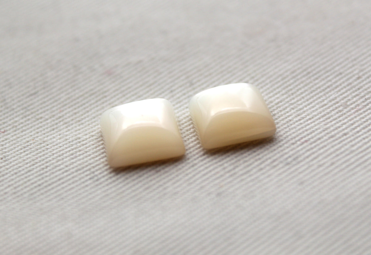 DEUX cabochons Nacre Pierres gemmes rondes 10MM