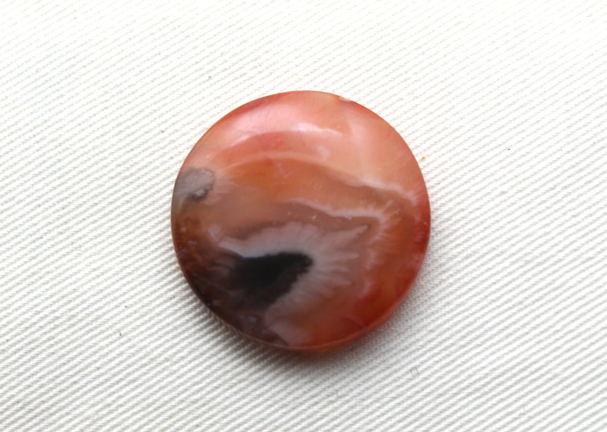 Orange Agate Cabochon Gemstone round 28MM