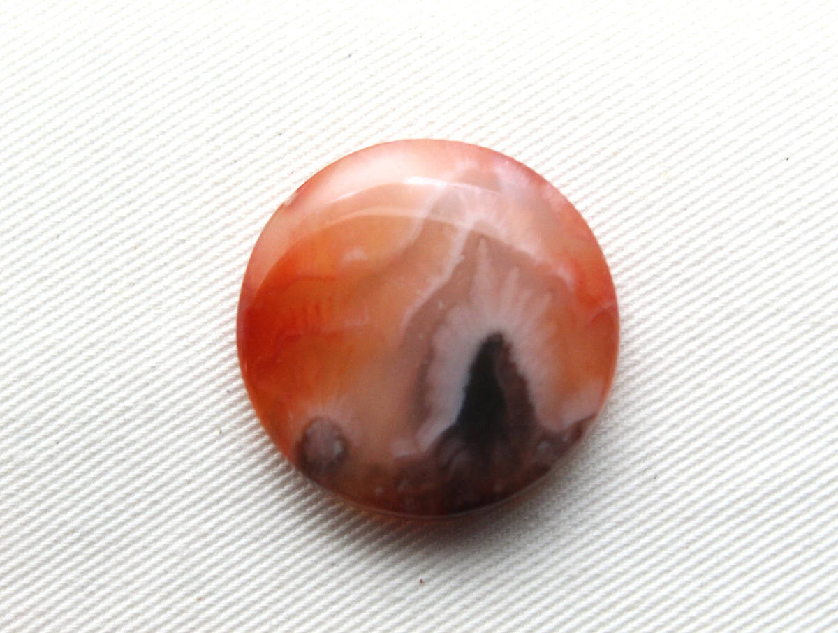 Orange Agate Cabochon Gemstone round 28MM