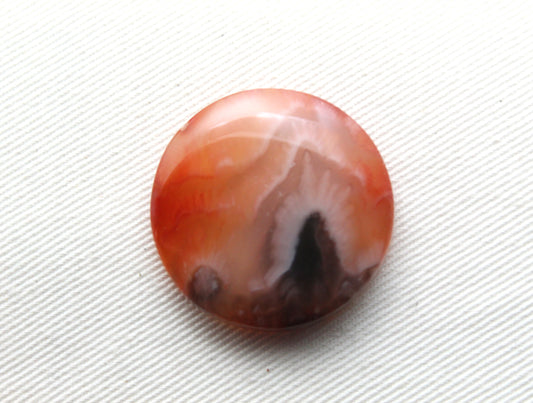 Orange Agate Cabochon Gemstone round 28MM