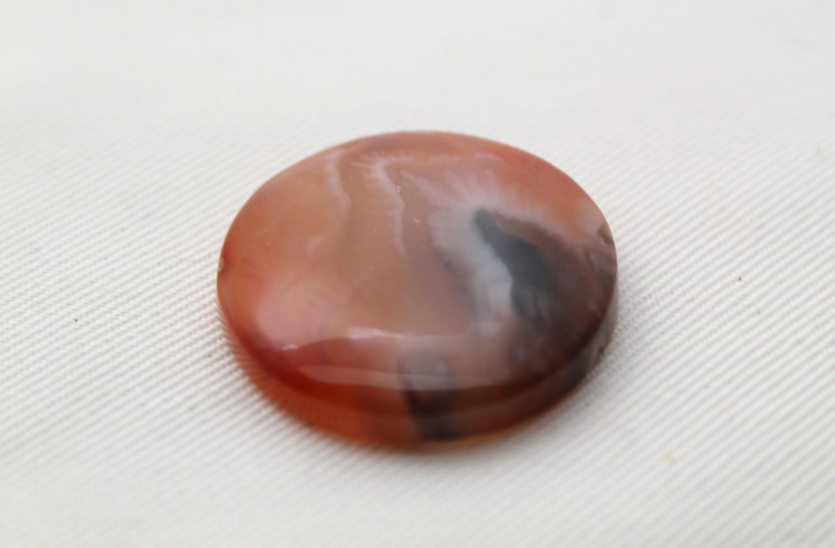 Orange Agate Cabochon Gemstone round 28MM