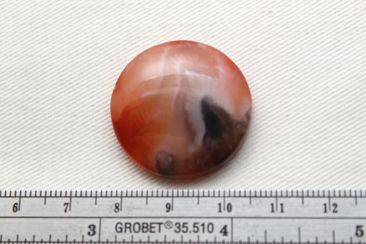 Orange Agate Cabochon Gemstone round 28MM