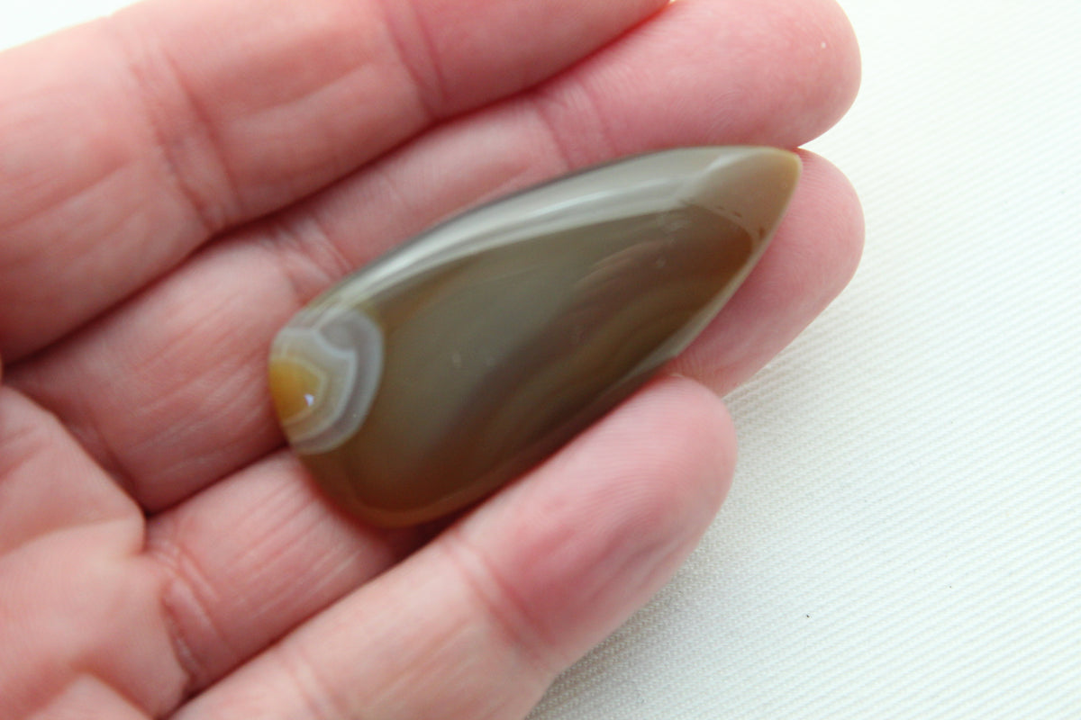Sumatra Agate Cabochon Gemstone Yellow freeform