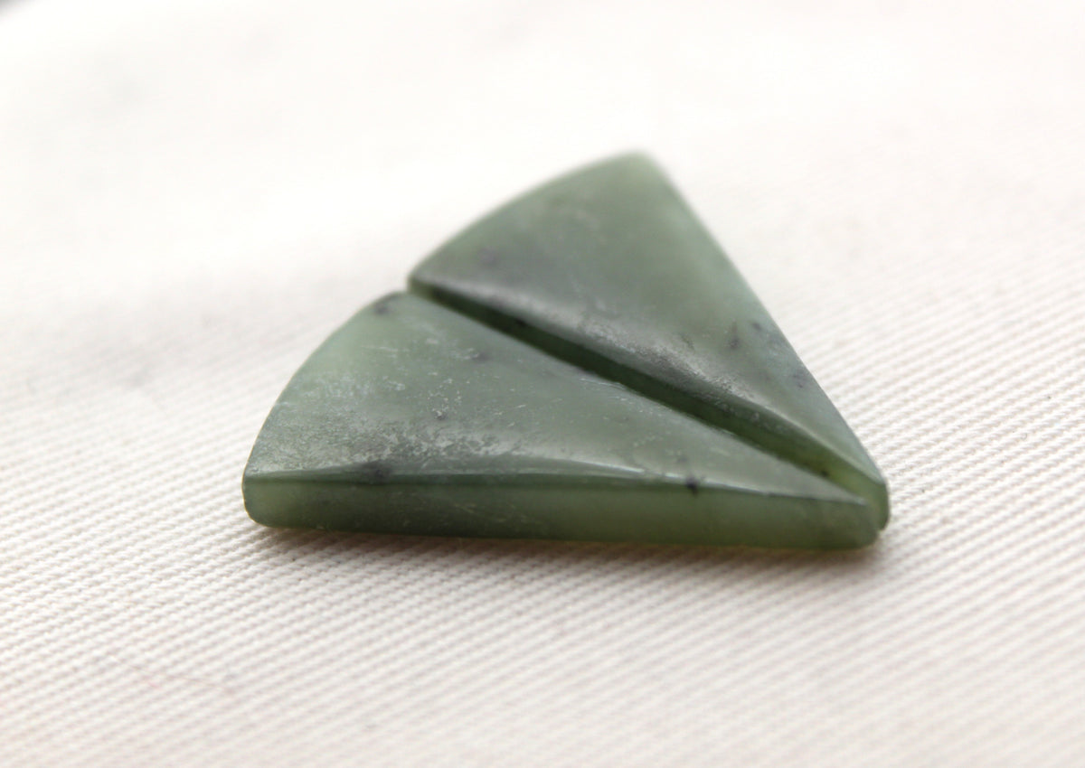 Nephrite Jade Cabochons Pair Gemstone moss green