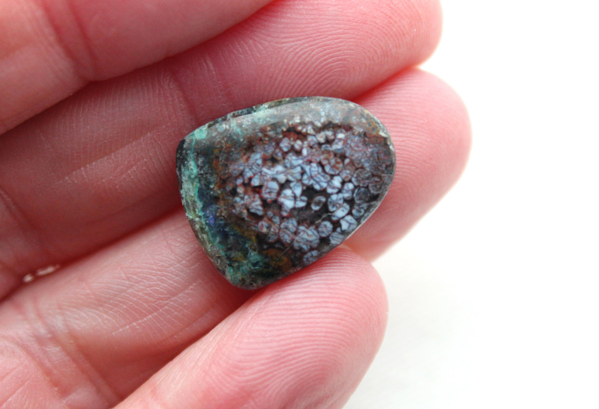 Small Chrysocolla Copper cabochon gemstone natural