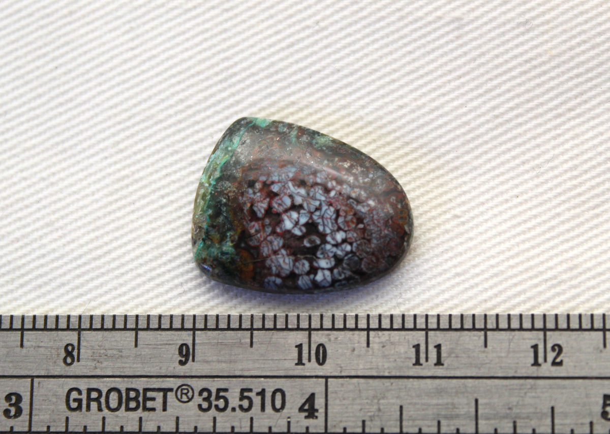 Small Chrysocolla Copper cabochon gemstone natural