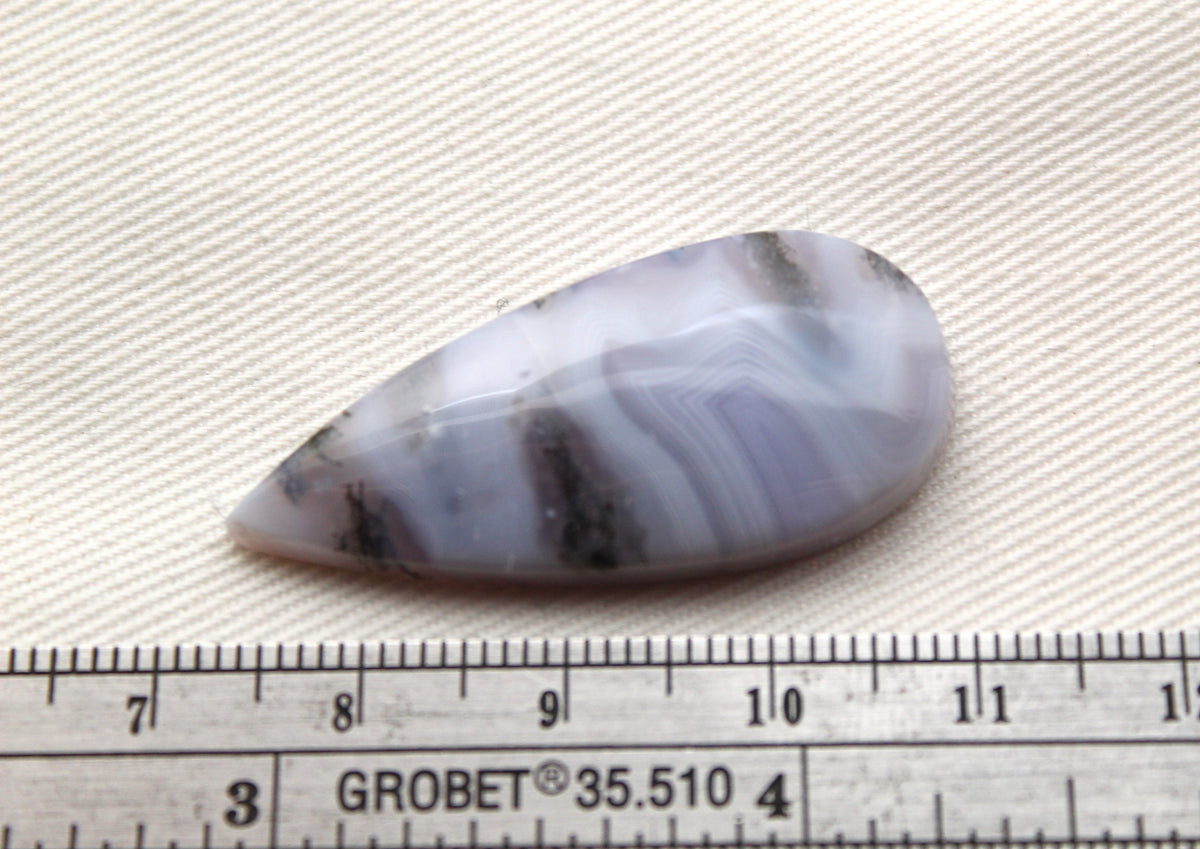 Purple Moss Agate Cabochon teardrop natural gemstone