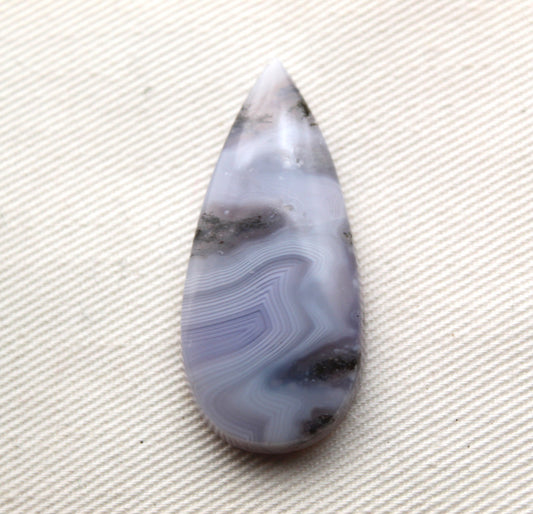 Purple Moss Agate Cabochon teardrop natural gemstone