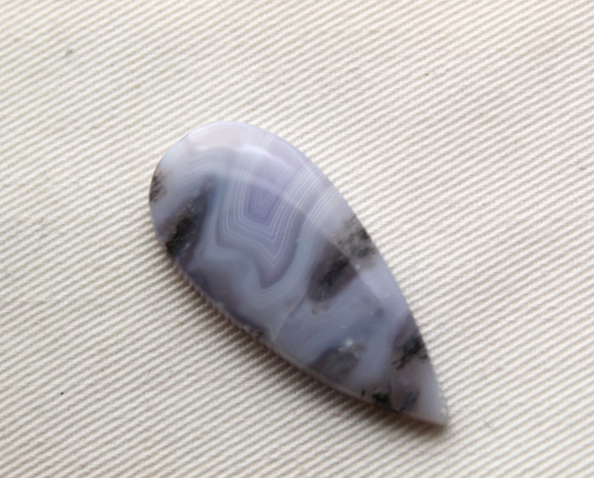 Purple Moss Agate Cabochon teardrop natural gemstone