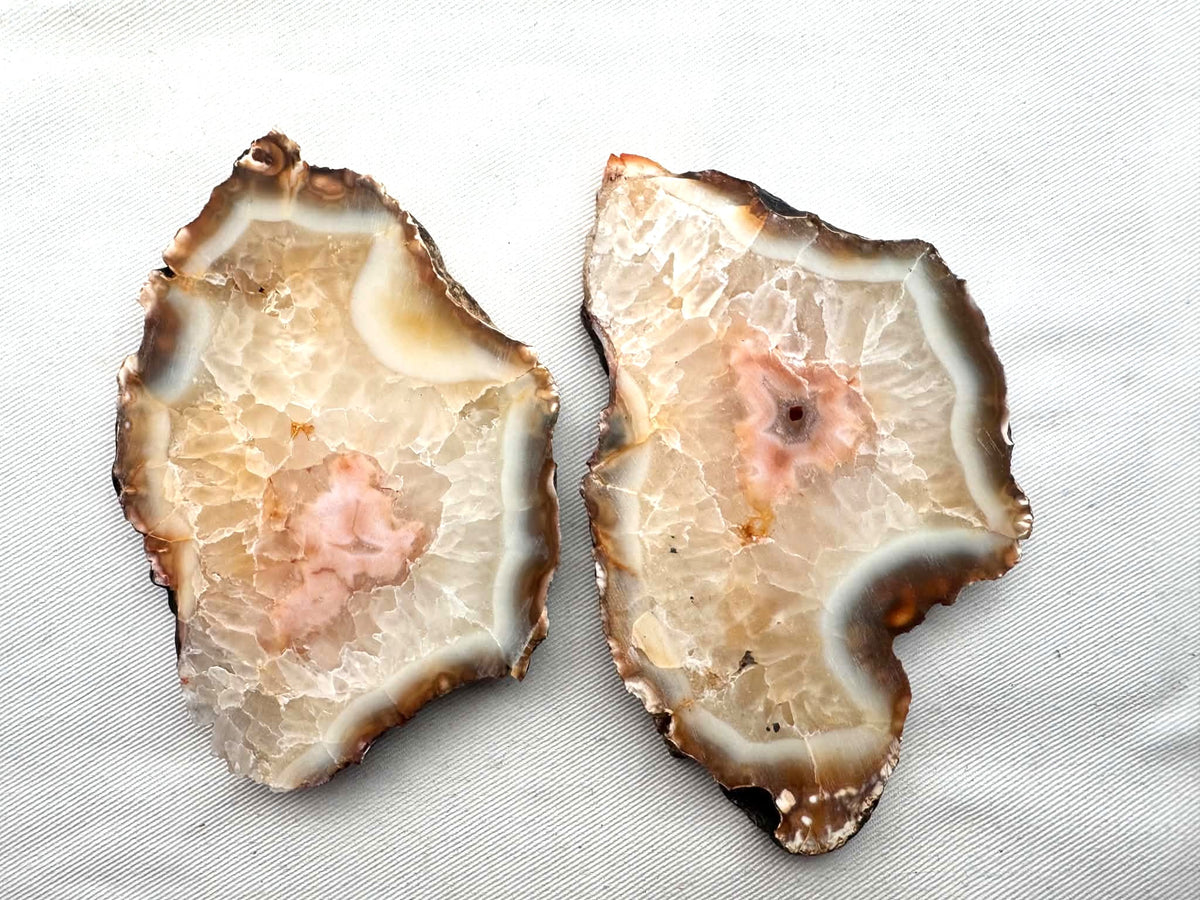 TWO Sumatra Agate Natural Stone Slabs